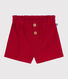 Shorts in velluto tinta unita neonata