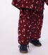 Pantaloni in velluto con stampa a fiori neonato