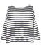 Maglia marinière donna in lino bianco LAIT/blu SMOKING