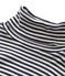 Dolcevita donna a righe in cotone ultra light blu SMOKING/beige COQUILLE
