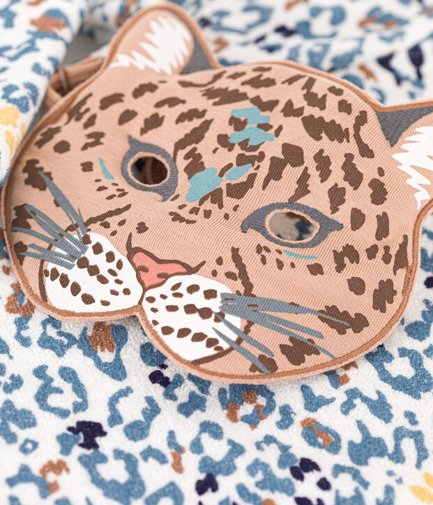 Pigiama travestimento con maschera bambino unisex bianco/multicolore