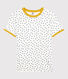 T-shirt girocollo a pois in cotone Donna
