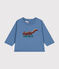 T-shirt a maniche lunghe in jersey sottile neonato blu BEACH