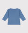 T-shirt bebè a maniche lunghe in cotone blu BEACH