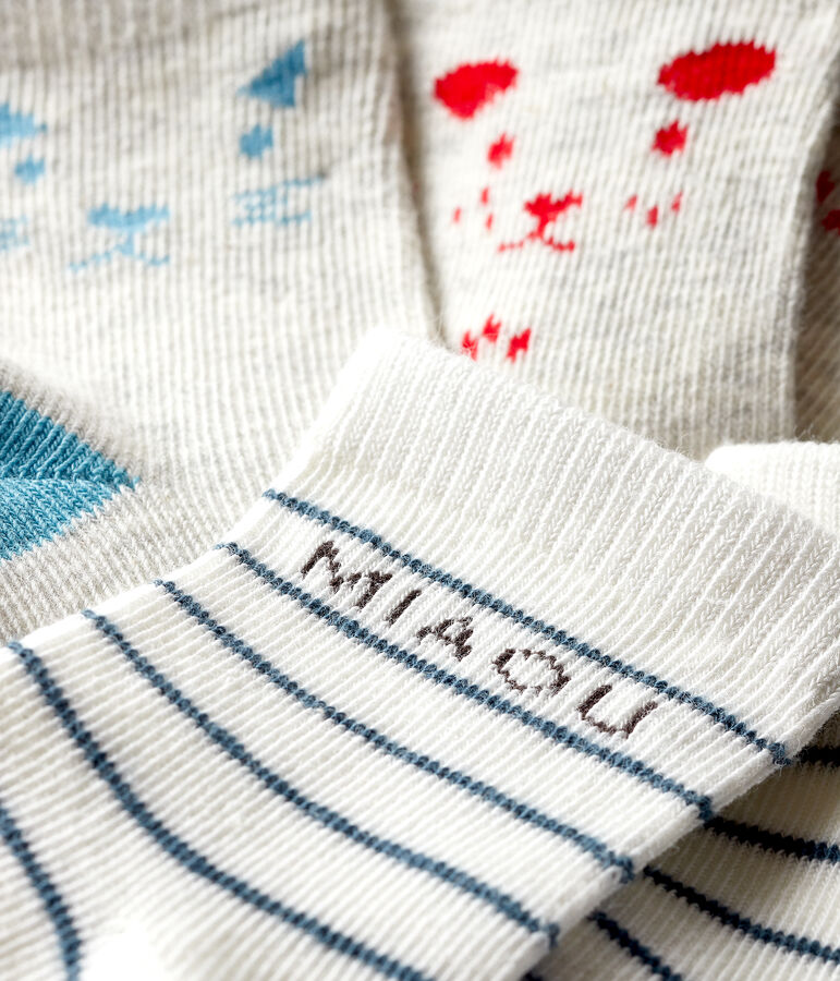 Set di 3 paia di calzini beb&egrave; bambino e bambina multicolore