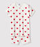 Pigiama corto bambina in cotone motivo cuore bianco MARSHMALLOW/rosso TERKUIT