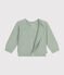 Cardigan in tricot di cotone bebè verde HERBIER