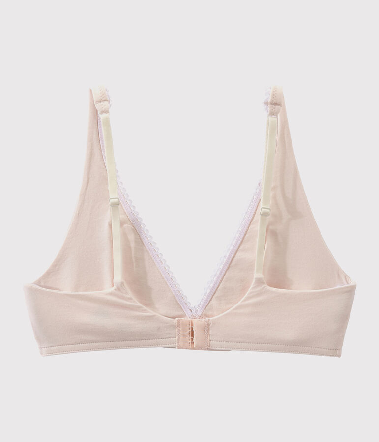 Reggiseno in cotone stretch Donna rosa FLEUR