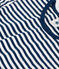 T-shirt bambina in cotone a righe blu MEDIEVAL/bianco MARSHMALLOW