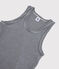 Canottiera iconica in cotone Donna blu SMOKING/bianco MARSHMALLOW