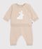 Completo neonato in maglia lavorata fantasia PAIN
