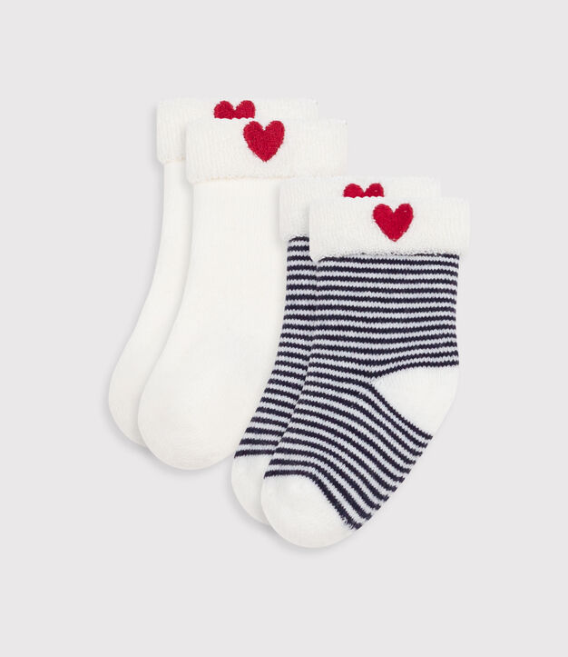 Set di calzini in cotone ricamato neonato multicolore