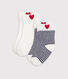 Set di calzini in cotone ricamato neonato