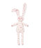 Doudou lapin bébé mixte imprimé rosa VIENNE/bianco MULTICO