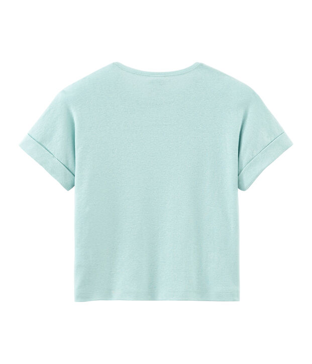 T-shirt a maniche corte bambina blu