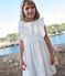 Abito senza maniche in cotone bambina bianco MARSHMALLOW