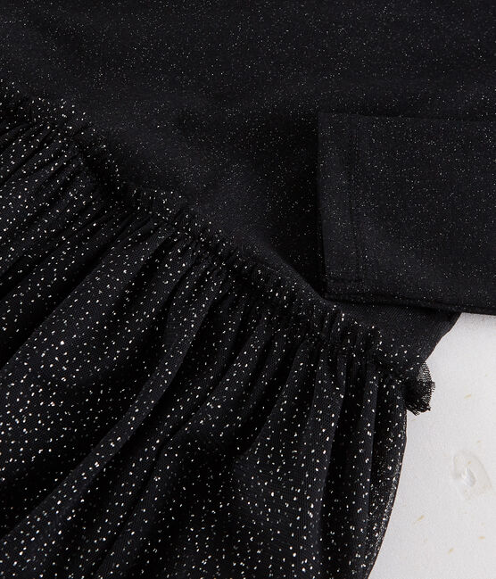 Abito in doppio tessuto tulle Donna nero BLACK/giallo OR