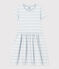 Abito a maniche corte in cotone a righe bambina GOMME/ MARSHMALLOW