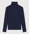 Dolcevita iconico in punto cocotte di cotone Donna blu SMOKING
