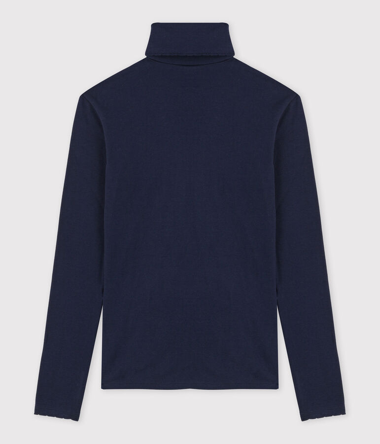 Dolcevita iconico in punto cocotte di cotone Donna blu SMOKING