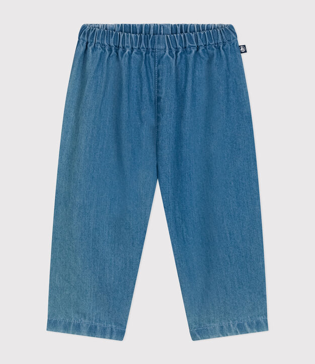 Pantaloni in denim leggero per beb&egrave; blu