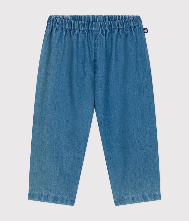 Pantaloni in denim leggero per beb&egrave; blu DENIM CLAIR