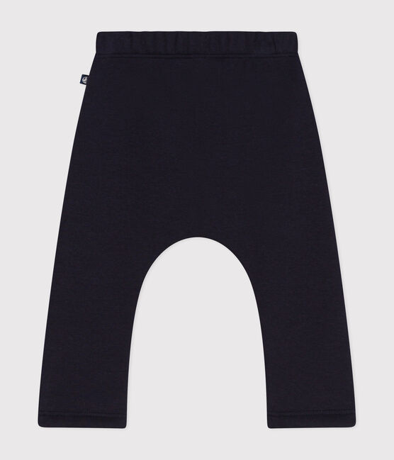 Pantaloni bebè in tessuto felpato morbido e caldo blu SMOKING