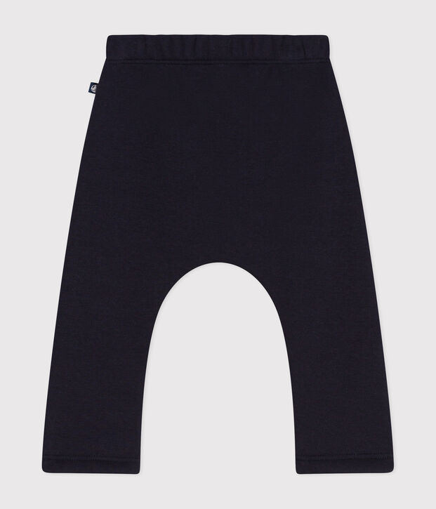 Pantaloni beb&egrave; in tessuto felpato morbido e caldo blu