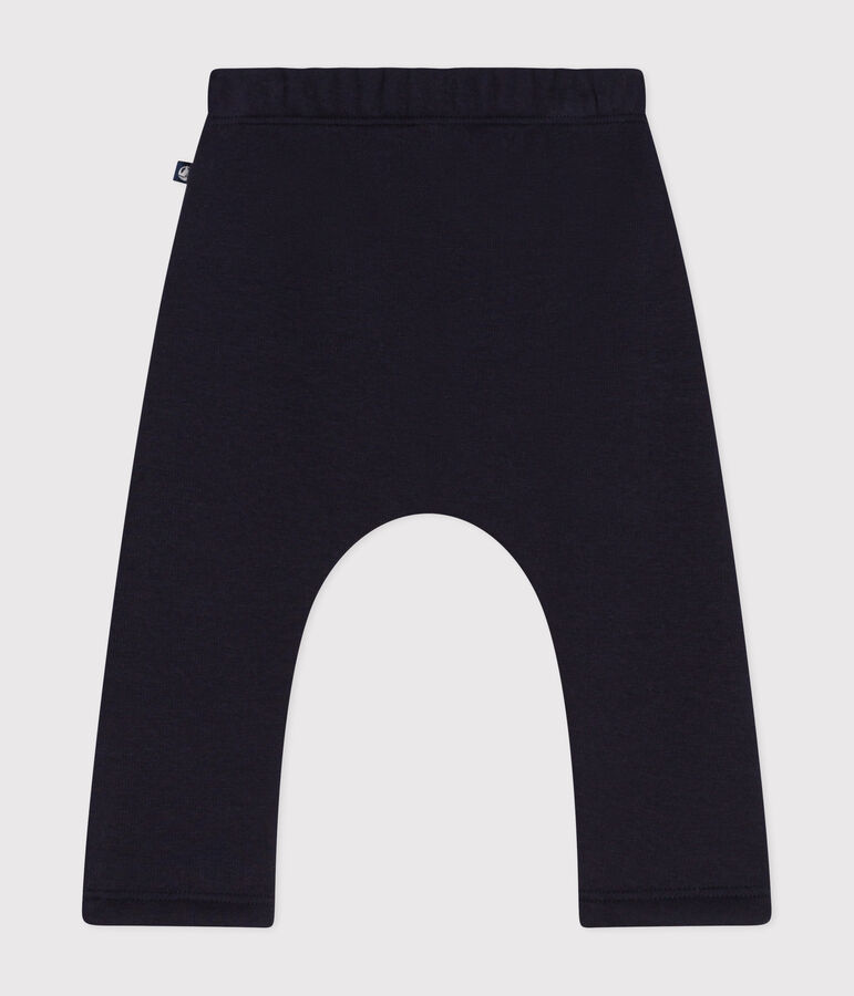 Pantaloni beb&egrave; in tessuto felpato morbido e caldo blu SMOKING