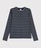 Cardigan in cotone a righe donna blu/bianco
