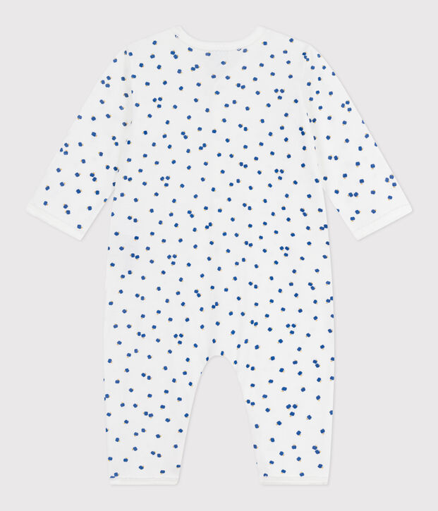 Pigiama senza piedini in cotone stampato neonato bianco/multicolore