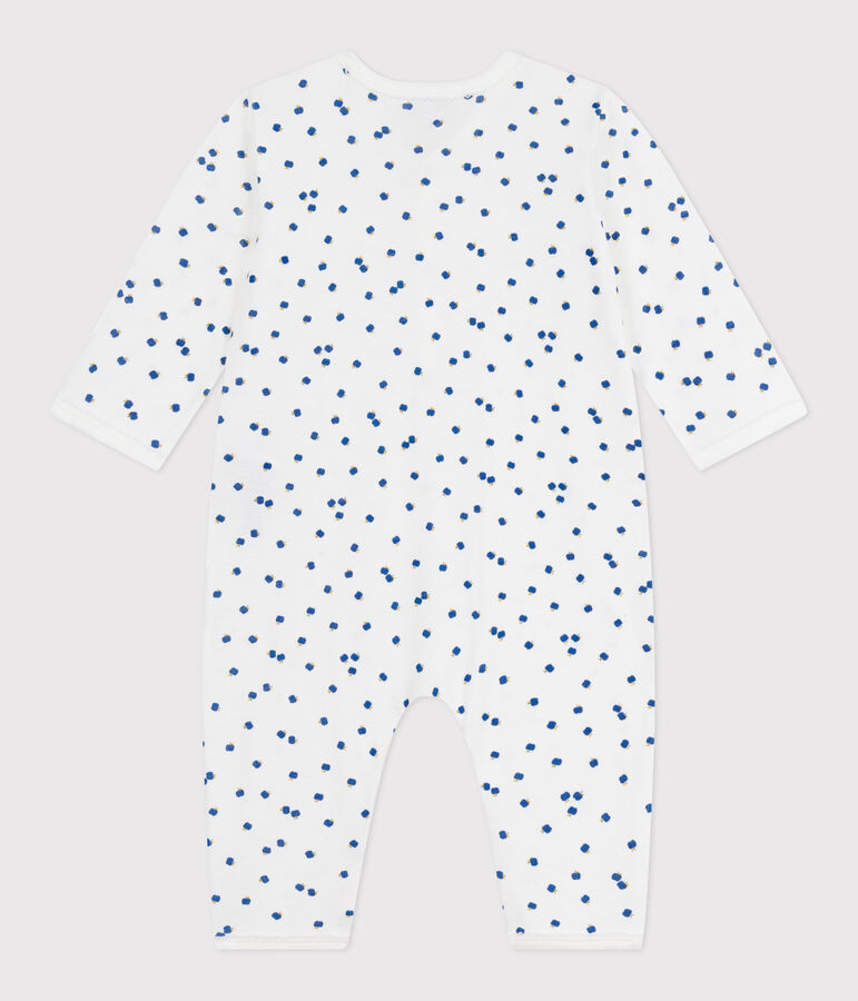 Pigiama senza piedini in cotone stampato neonato bianco/multicolore