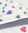 Set di body a maniche lunghe in cotone con stampa a cuori neonato variante 1