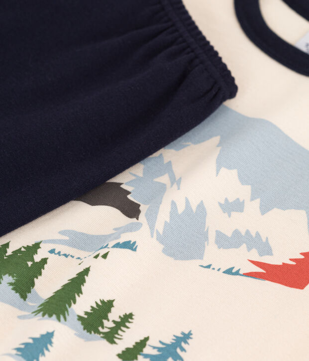 Pigiama bambino unisex in cotone blu/multicolore