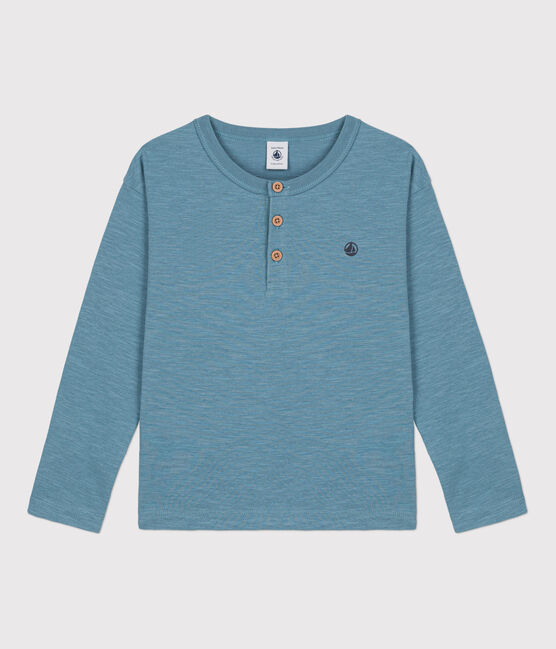 T-shirt bambino a maniche lunghe in cotone blu ROVER