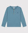 T-shirt bambino a maniche lunghe in cotone blu ROVER