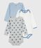 Set di body a maniche lunghe in cotone con stelle stampate neonato variante 1