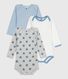 Set di body a maniche lunghe in cotone con stelle stampate neonato