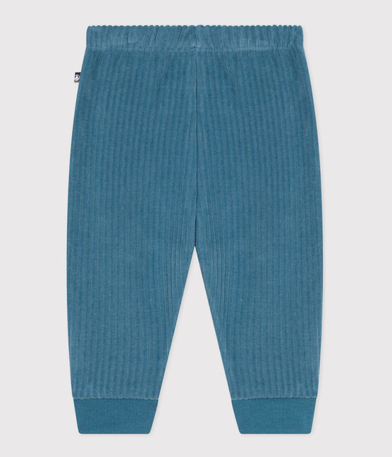 Pantaloni in velluto per bebè blu POLOCHON