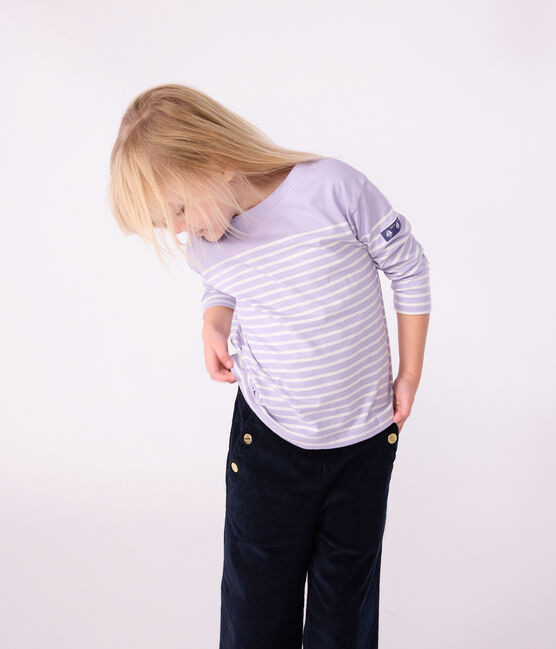 Marinière in cotone bambino viola SQUAW/ MILK