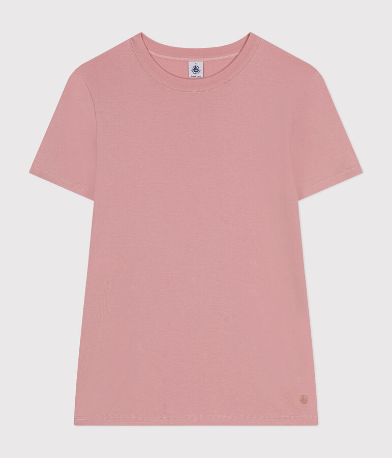 T-shirt l'Iconique in coton tinta unita donna rosa