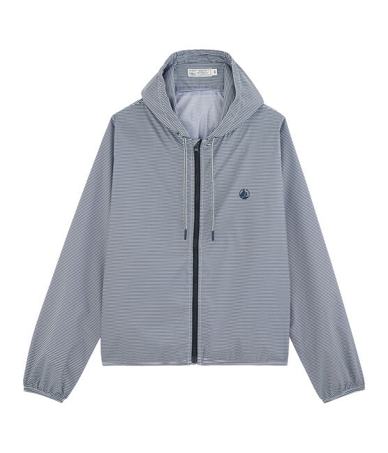 Giacca a vento corto unisex blu SMOKING/bianco MARSHMALLOW