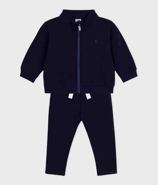 Set per neonato composto da felpa e pantaloni in cotone tinta unita SOIR