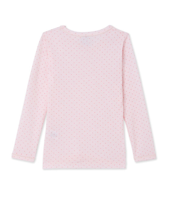 T-shirt bambina in lana e cotone rosa VIENNE/rosa GRETEL