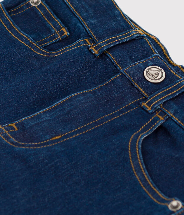 Pantalone dritto in denim bambino blu