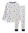 Pigiama bambino a costine grigio/multicolore