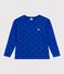 T-shirt a maniche lunghe in cotone con stampa bambina blu OLYMPIC+SOIR