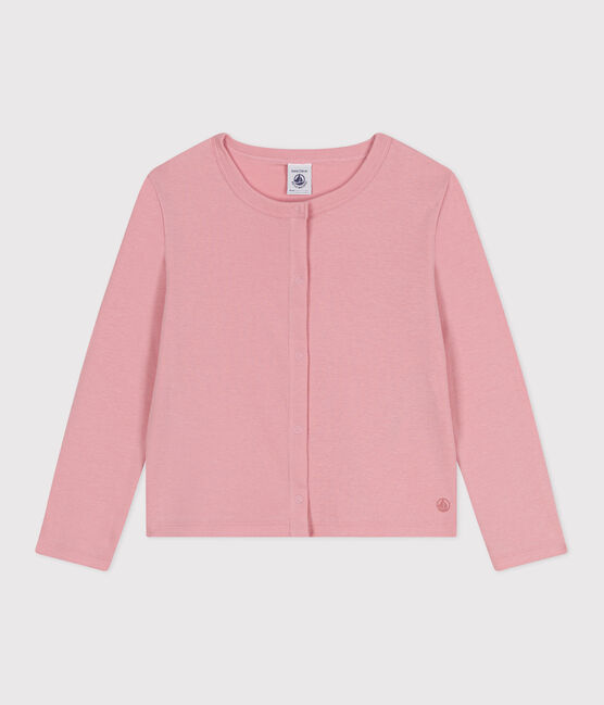 Cardigan in cotone tinta unita bambino rosa CHARME