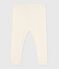 Leggings in cotone tinta unita neonato ecru MILK