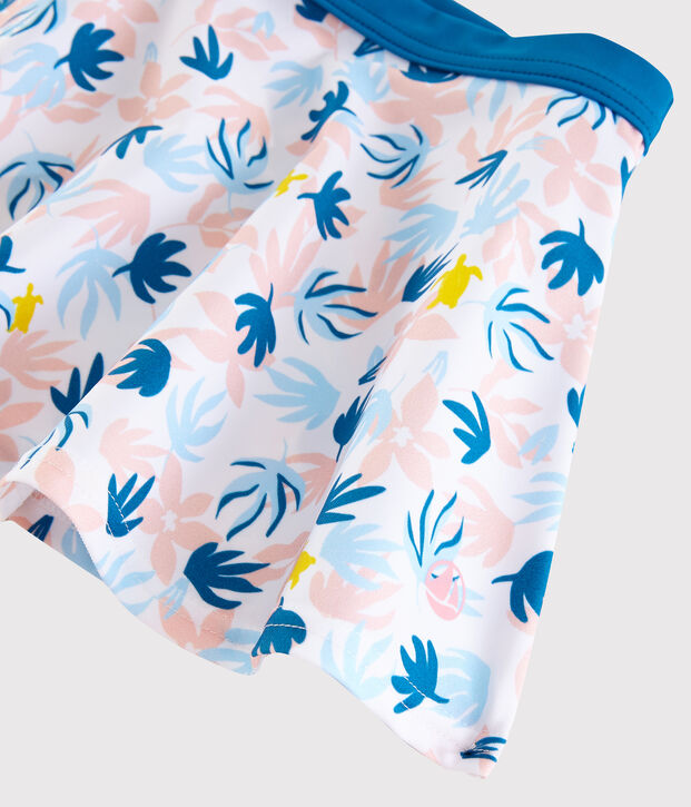 Gonna da mare bambina bianco/multicolore